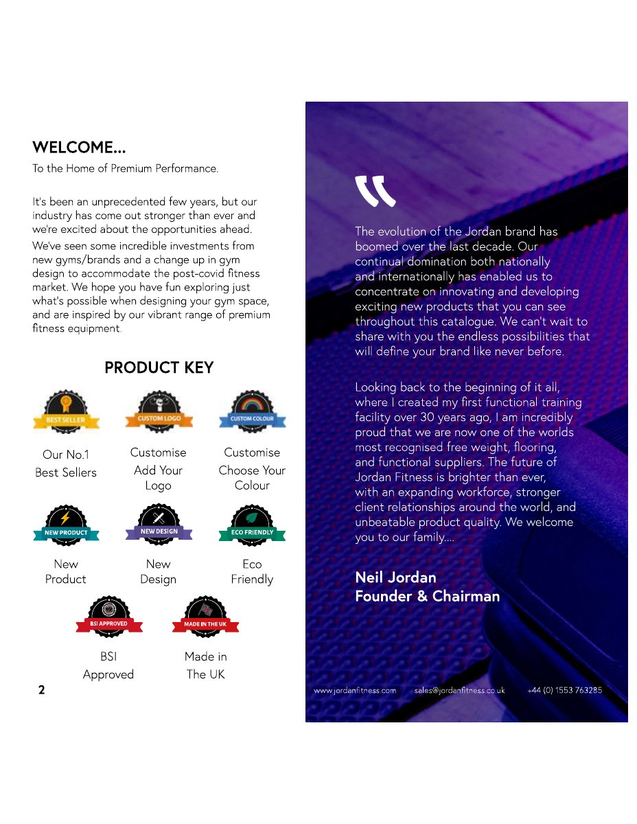 Jordan gym accessories catalogue introduction
